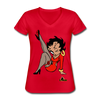 Betty Boo - Women's V-Neck T-Shirt - red