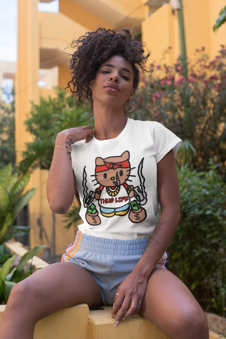 Thug Life Kitty - Unisex Short Sleeve Shirt